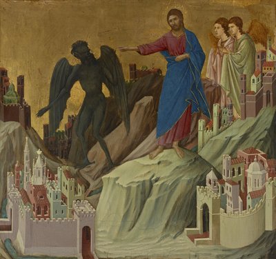 Verzoeking op de berg door Duccio di Buoninsegna
