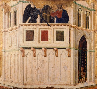 Verleiding op de Tempel (detail) door Duccio di Buoninsegna
