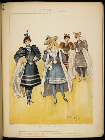 Vier van de dames, in hun badkostuums, op het strand aan de Rivièra door Dudley Hardy