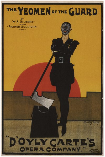 Poster voor de opera The Yeomen of the Guard door Gilbert en Sullivan, 1897 door Dudley Hardy