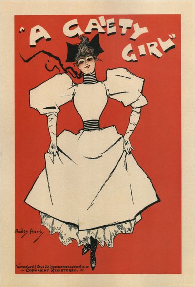 Poster voor de musical comedy A Gaiety Girl door Sidney Jones, 1895 door Dudley Hardy