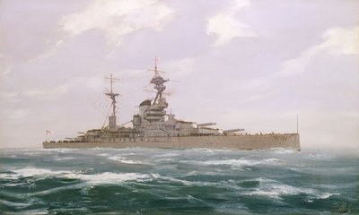 HMS Resolution, 1923 door Duff Tollemache