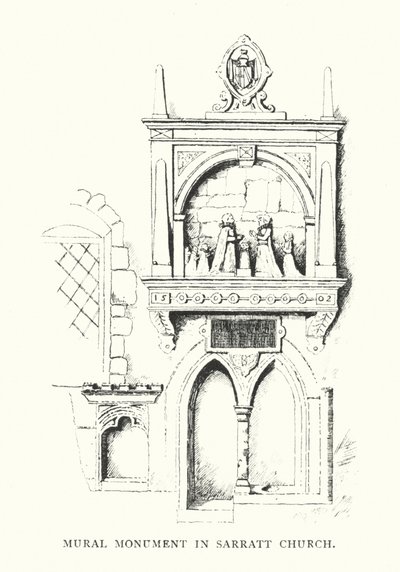Muurschildering in de kerk van Sarratt door Duncan Moul