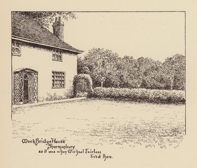 Sussex: Mock Bridge House, Shermanbury zoals het was toen Michael Fairless daar woonde door Duncan Moul