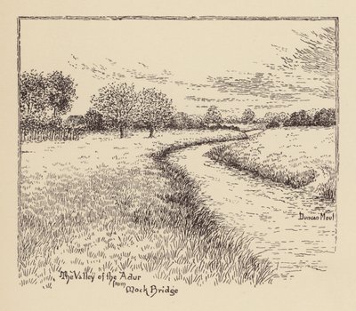 Sussex: De Vallei van de Adur vanaf Mock Bridge door Duncan Moul