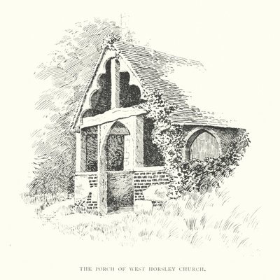 De portiek van West Horsley Kerk door Duncan Moul