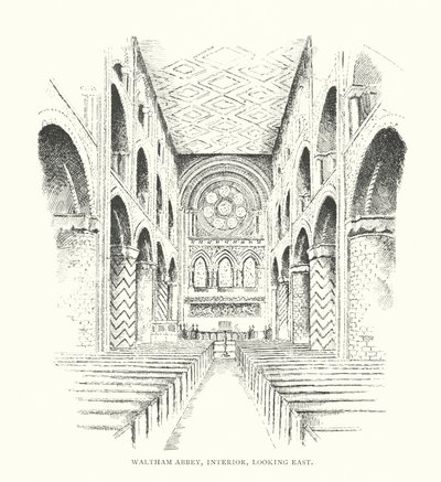 Waltham Abbey, Interieur, kijkend naar het Oosten door Duncan Moul