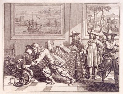 Omgaan met een Cobra die de kamers van de Nederlandse officieren is binnengedrongen door Dutch School
