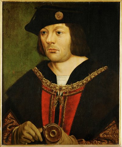 Guillaume III de Croy, heer van Chievres, invloedrijk adviseur van Filips de Beau, zoon van keizer Maximiliaan, leraar ... door Dutch School