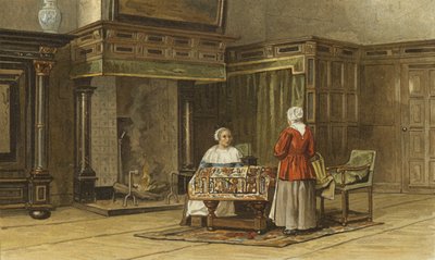 Interieur van een Nederlands huis, 1e helft van de 17e eeuw door Dutch School