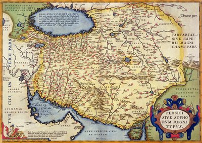 Kaart van Perzië, uit de Theatrum Orbis Terrarum, uitgegeven door Abraham Ortelius, Antwerpen, ca.1590 door Dutch School