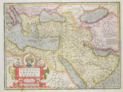 Kaart van het Turkse Rijk, uit de Mercator Atlas uitgegeven door Jodocus Hondius, Amsterdam, 1606 door Dutch School