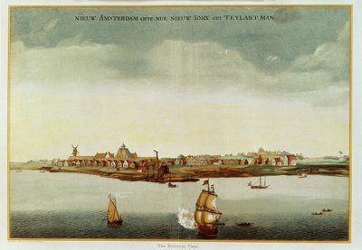 Nieuw Amsterdam, ca. 1650-53 (Het Prototype Uitzicht) gebruikt voor het frontispice van Stokes Iconografie, vol.1, 1915 door Dutch School