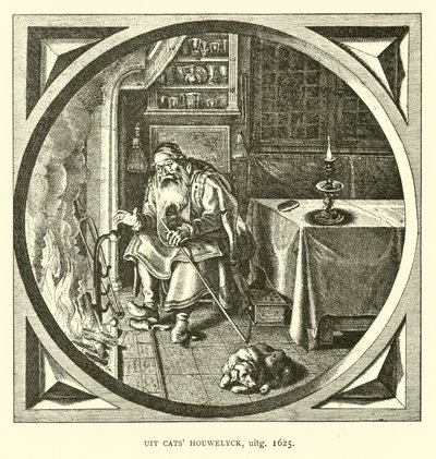 Scène uit Houwelick, door Jacob Cats, 1625 door Dutch School