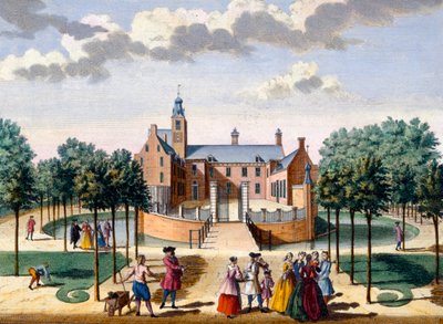 Uitzicht op Huis Adrichem, uit Het Zeganpralent Kennemerlant door Hendrick de Leth en Matthias Brouerius Van Nidek, gepubliceerd ca. 1700-1730 door Dutch School