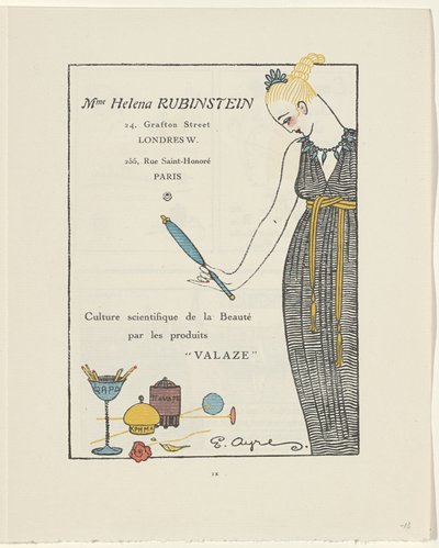 Gazette du Bon Ton, 1914 - No. 6, p. IX: Advertentie Helena Rubinstein door E. Ayres