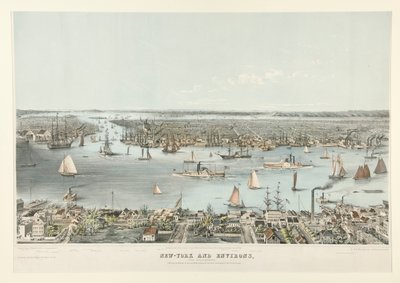 New-York en Omgeving, vanuit Williamsburgh door E. Brown