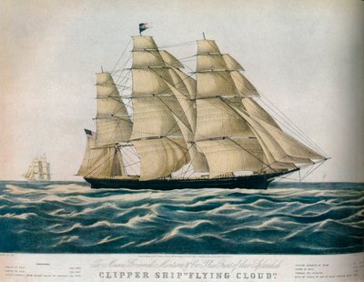 Clipper Ship: Flying Cloud, 1852 door E Brown Jr