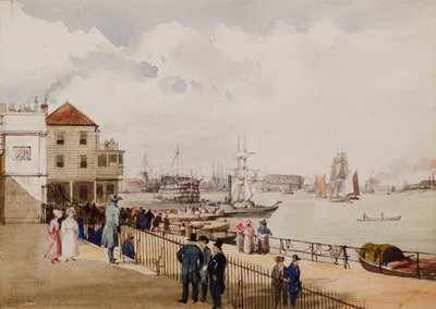 Architectonisch Onderwerp (Haven) door E. Duncan