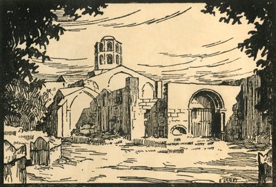 Les Alyscamps, Kapel Shonorat - De Alyscamps en de Kapel St-Honorat door E Laget