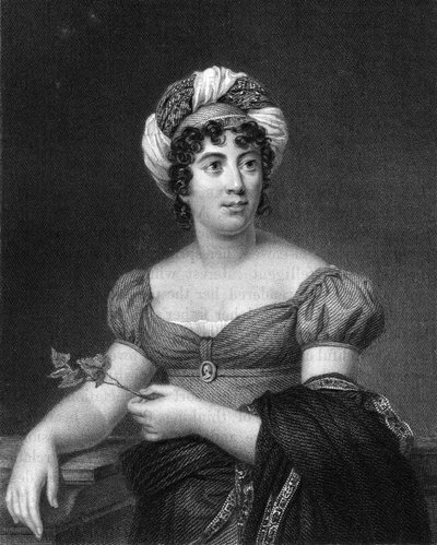 Germaine de Stael, Franse schrijfster, romanschrijfster en politieke propagandist, 1836 door E. Scriven