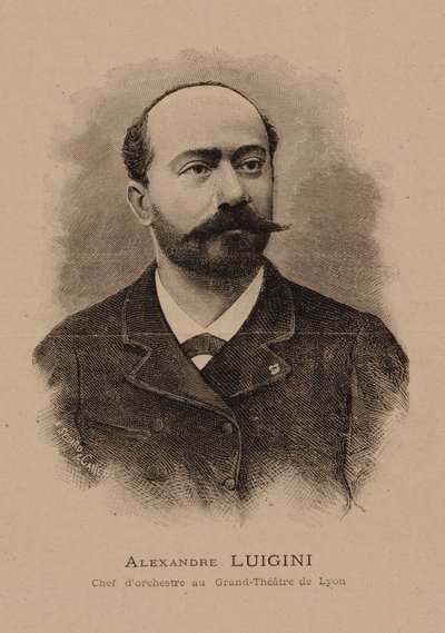 Portret van de componist Alexandre Luigini 1850-1906, 1887 door E. Sédard