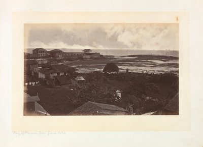 Baai van Panama vanaf Grand Hotel door Eadweard Muybridge