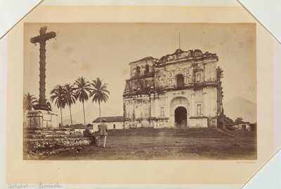 Kathedraal, Escuintla, Guatemala door Eadweard Muybridge