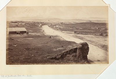 Stad Guatemala vanuit het zuiden door Eadweard Muybridge