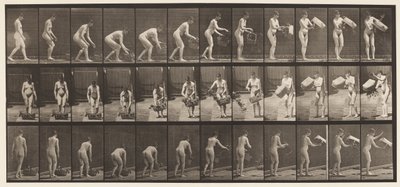 Plaat 213. Mand Optillen en Leegmaken door Eadweard Muybridge