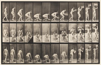 Plaat 221. Bukken en 12 lb Mand naar Hoofd Tillen door Eadweard Muybridge