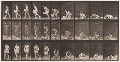 Opstaan van de Grond met Krant in Linkerhand door Eadweard Muybridge