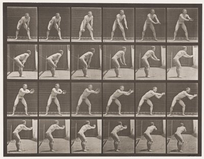Plaat 280. Honkbal; vangen, 1885 door Eadweard Muybridge
