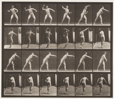 Plaat 286. Honkbal; Gooien door Eadweard Muybridge