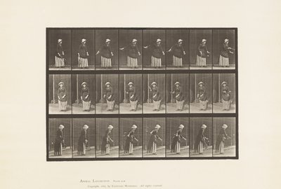 Plaat 296. Lawn Tennis door Eadweard Muybridge