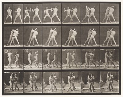 Plaat 330. Boksen; Kruis-counter (Schoenen) door Eadweard Muybridge