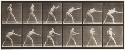 Plaat 344. Een slag toebrengen (rechterhand) door Eadweard Muybridge