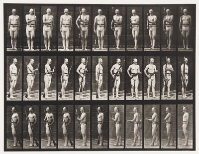Bajonetten Vastmaken en Losmaken, 1872-1885 door Eadweard Muybridge