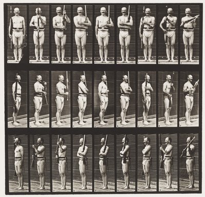 Wapens ondersteunen en wapens dragen door Eadweard Muybridge