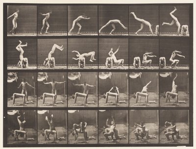Plaat 364. Handstand over Rug van Man door Eadweard Muybridge