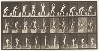 Plaat 378. Smid, Hameren op Aambeeld, Twee Handen door Eadweard Muybridge