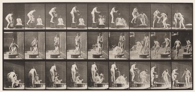Plaat 408. Twee Modellen door Eadweard Muybridge