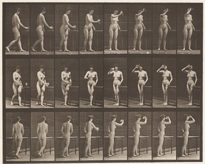 Plaat 443. Drinken uit een kelk terwijl je staat door Eadweard Muybridge