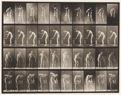 Plaat 491. A, Hameren op aambeeld; B, Hameren op aambeeld door Eadweard Muybridge