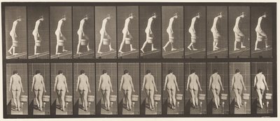 Plaat 84. Helling op, emmer water in rechterhand door Eadweard Muybridge