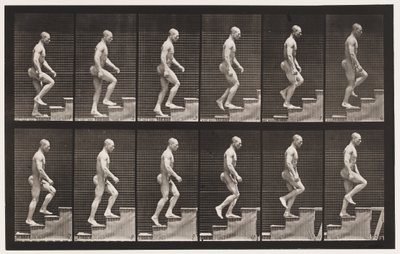 Plaat 91. Trappen oplopen door Eadweard Muybridge