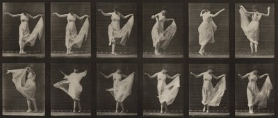 Plaat nummer 187. Dansen (fantasie) door Eadweard Muybridge