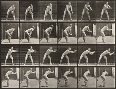 Plaat nummer 280. Honkbal, vangen door Eadweard Muybridge
