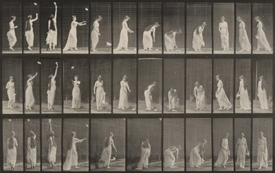 Plaat nummer 463. Zich uitstrekken, bukken en omdraaien door Eadweard Muybridge