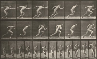 Plaat nummer 59. Beginnen met rennen door Eadweard Muybridge
